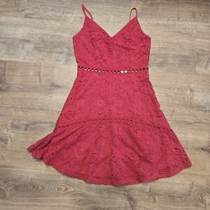 NWT! Miami Red Lace Mini Dress From Francescas Size Small